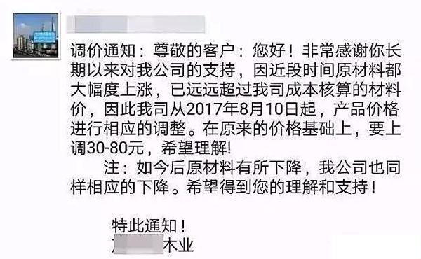 漲價(jià)通知
